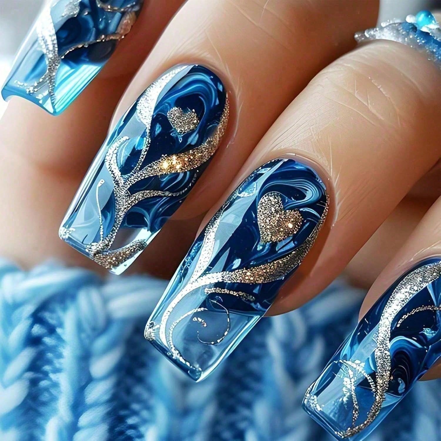 Gold Curve Sea Wave Press On N - Resin Art Gel ulasan dan harga
