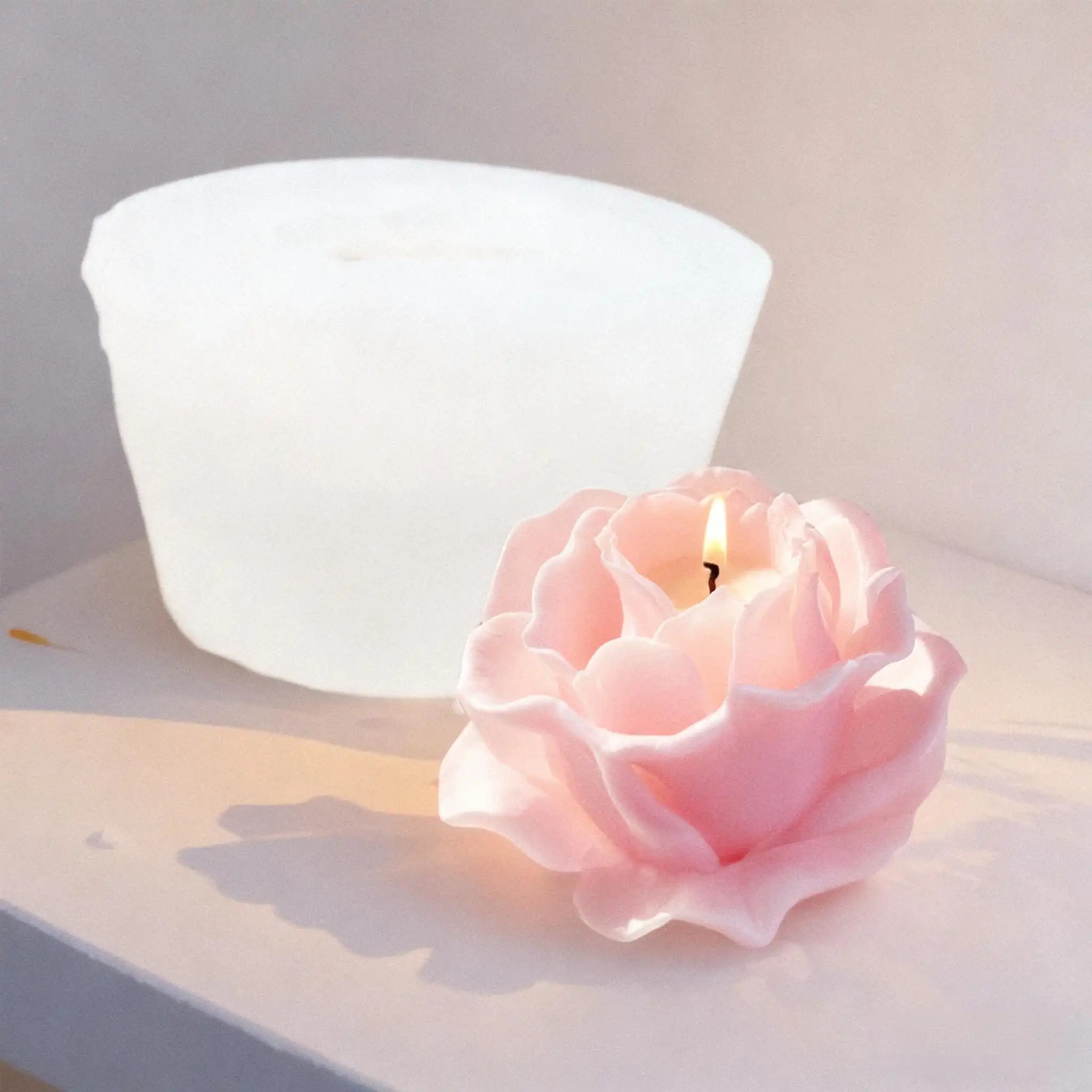 1 Piece 3D Elegant Rose Silico - Resin Art Rose Petals ulasan dan harga