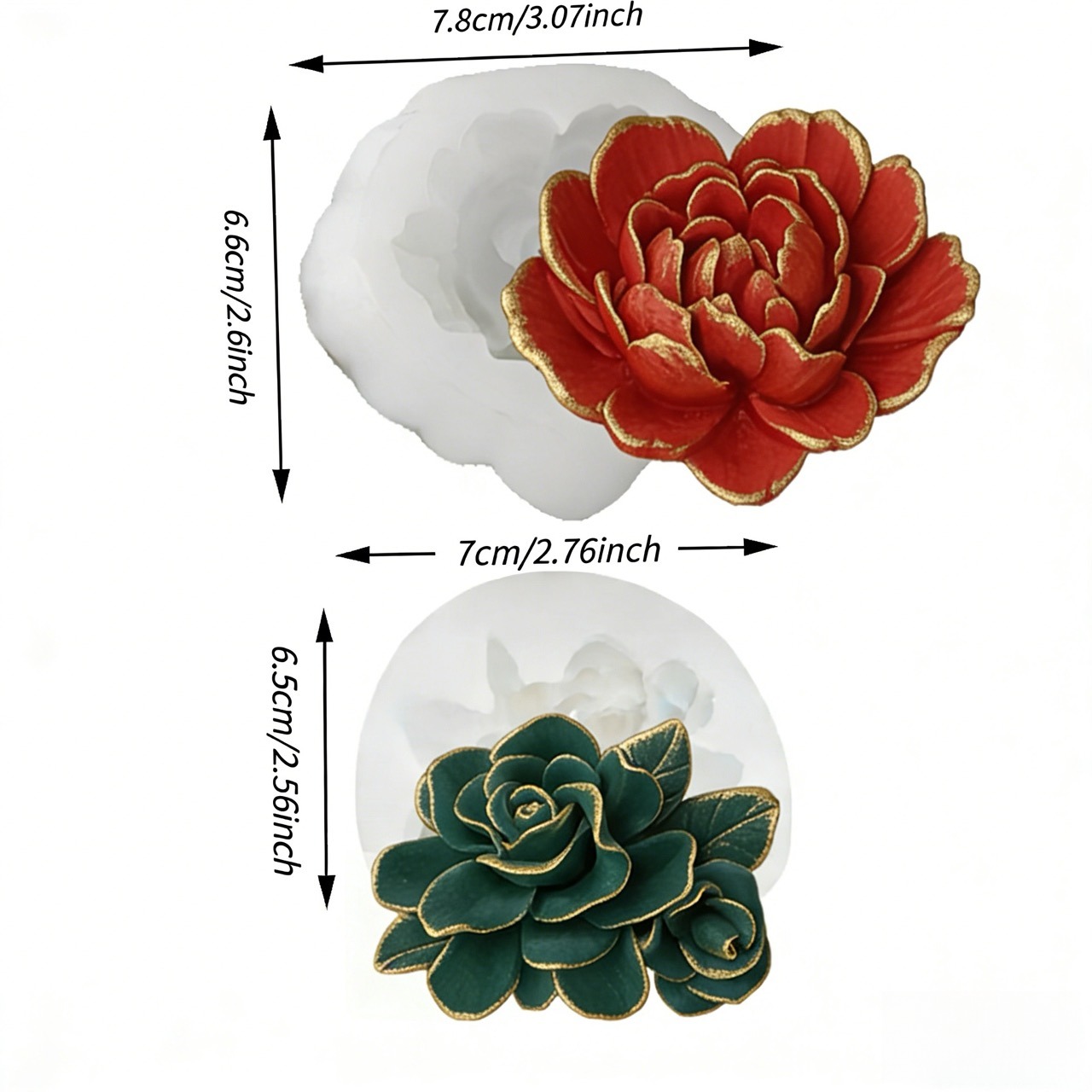 2-Piece 3D Heart-Shaped Garden - Resin Art Design For Wedding ulasan dan harga