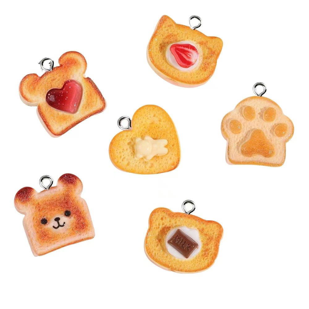 10pcs Heart Bear Cat Animal Sh - Resin Art Keychain ulasan dan harga