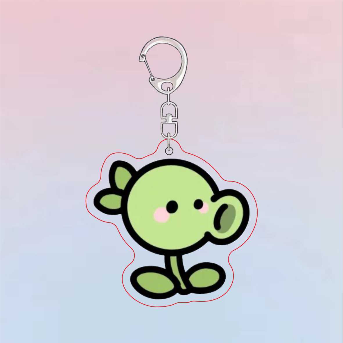 Plants Vs Zombies Acrylic Cute - Resin Art Keychain ulasan dan harga