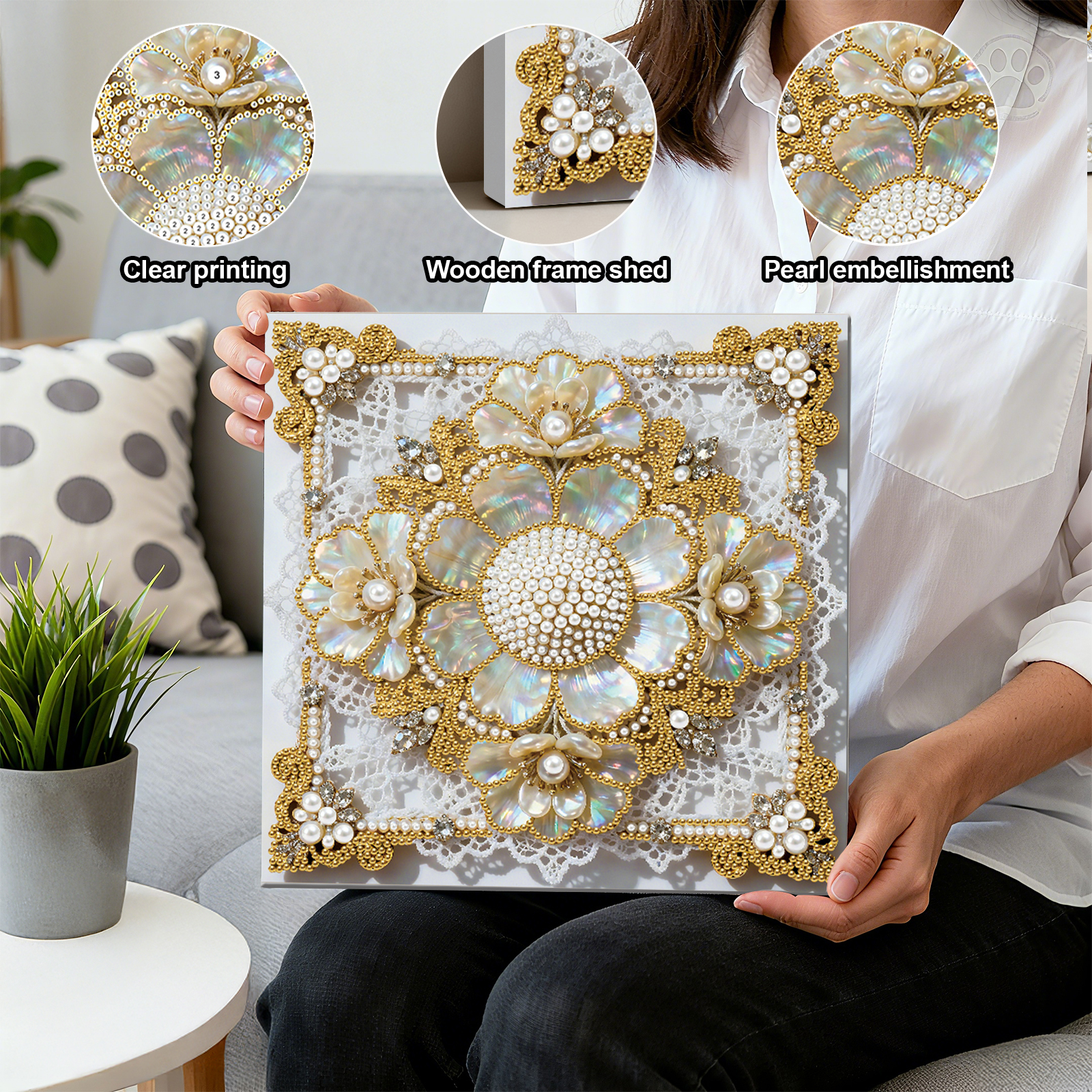 DIY Pearl Painting Kit for Hom - Resin Art Frame ulasan dan harga