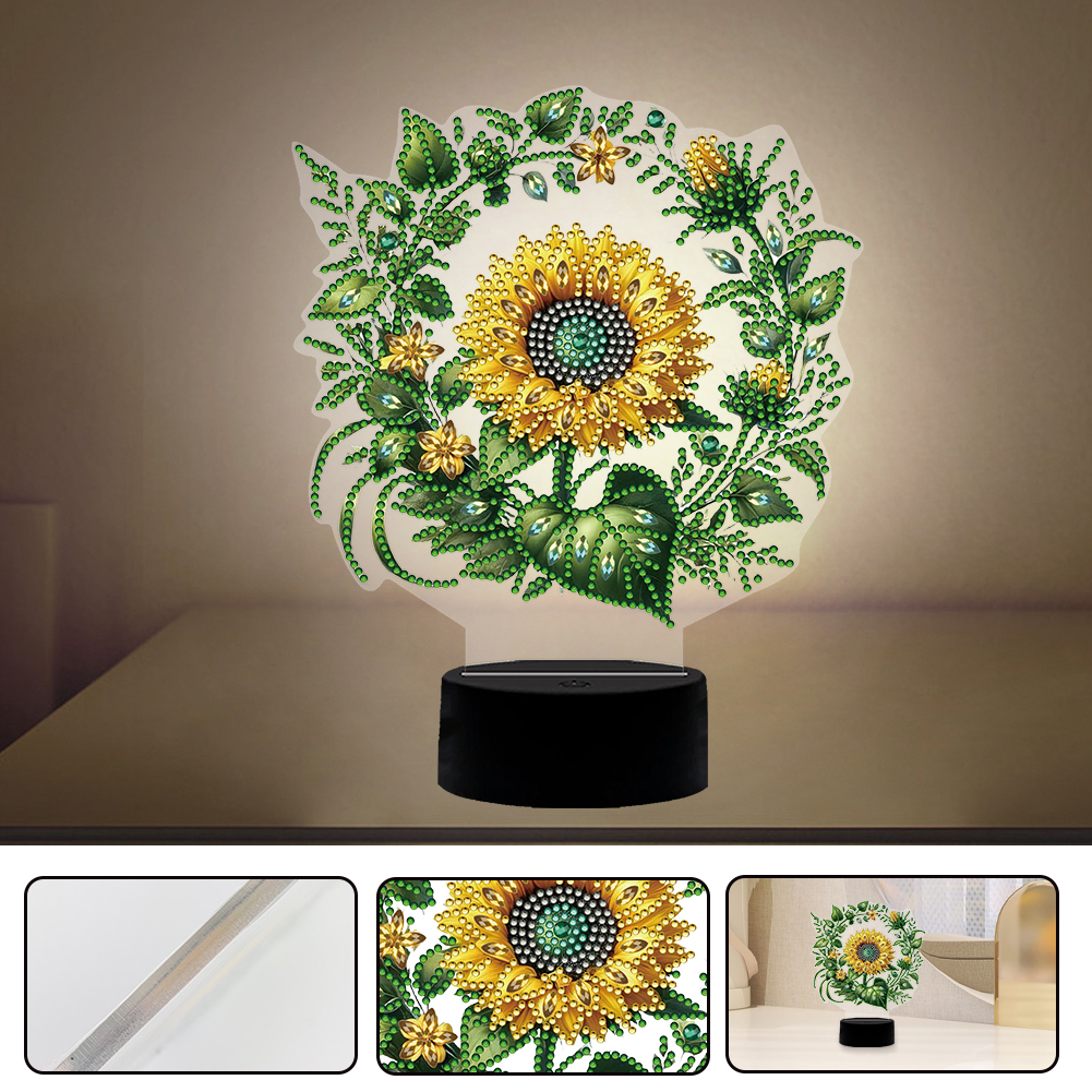 DIY Sunflower Diamond Art Pain - Resin Art Lamp ulasan dan harga