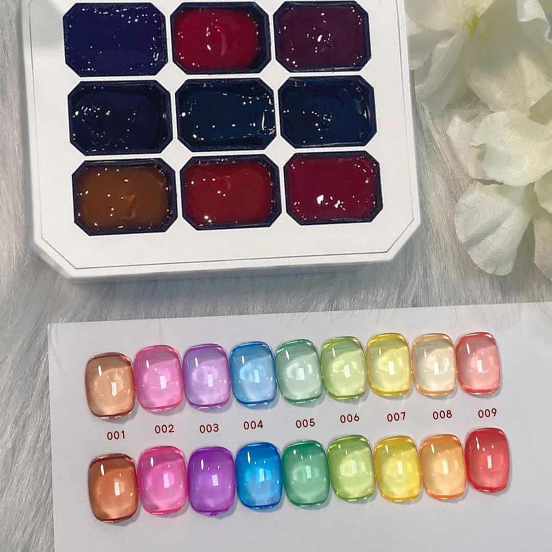 1pc Solid 9-grid Nail Patting  - Resin Art Gel ulasan dan harga