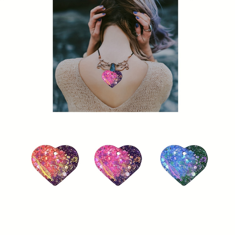 6Heart-shaped resin mold set,  - Resin Art Heart ulasan dan harga