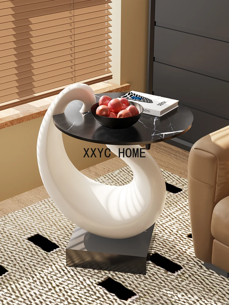 Creative White Swan Statue Hom - Resin Art Coffee Table ulasan dan harga