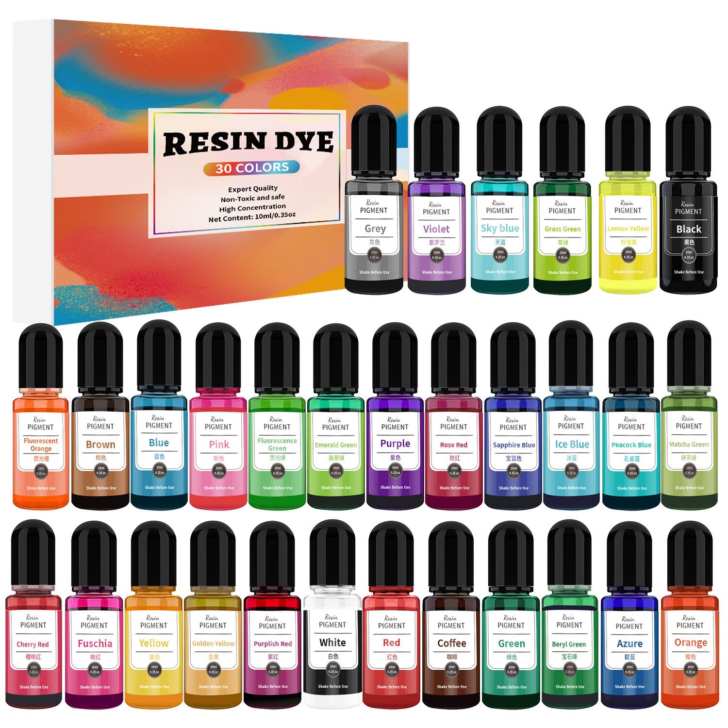 24/30 Colors Set 10ml Epoxy Re - Resin Art Alcohol Ink ulasan dan harga