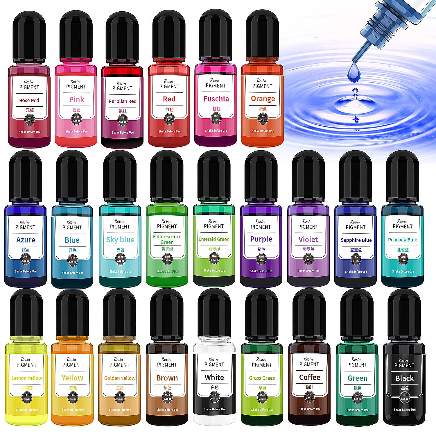 24/30 Colors Set 10ml Epoxy Re - Resin Art Alcohol Ink ulasan dan harga