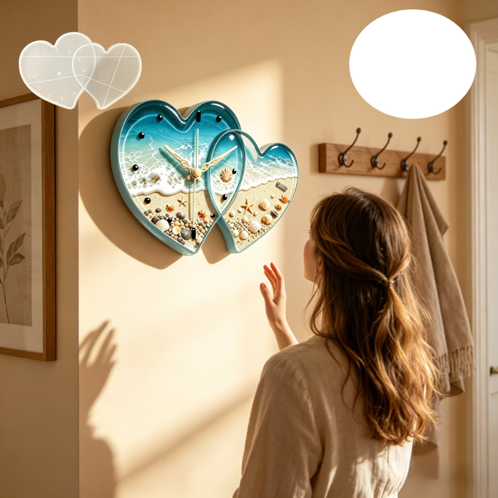 Love connected heart shape clo - Resin Art Heart ulasan dan harga