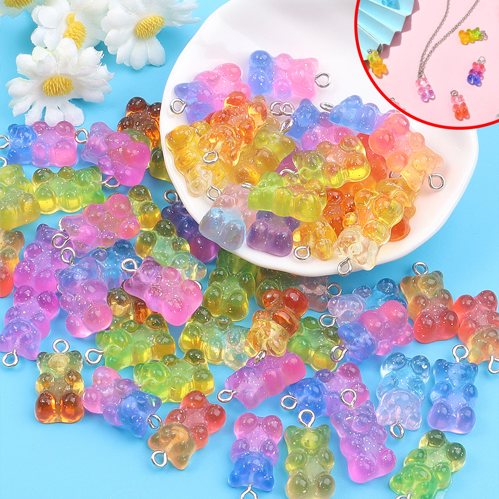 10/30/60pcs Dual Color Resin B - Resin Art Keychain ulasan dan harga