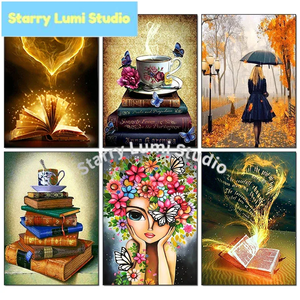 5D Diamond Painting Book Coffe - Resin Art Wall ulasan dan harga