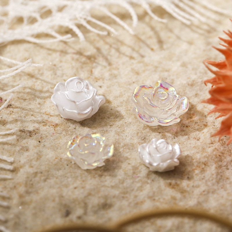 50PCS 6/8/10MM White Rose Flow - Resin Art Rose Petals ulasan dan harga
