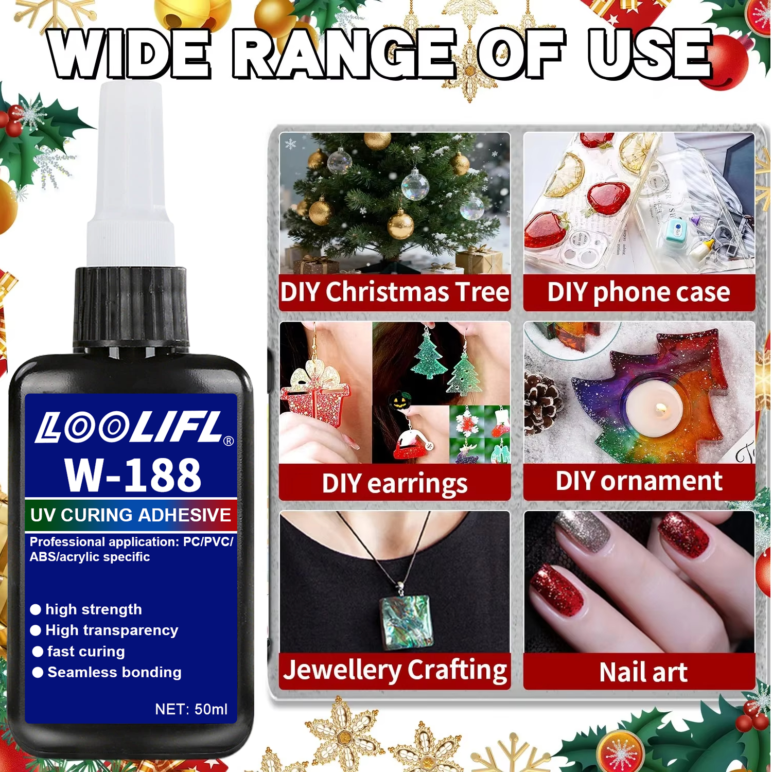 LOOLIFL 188 Strong 50ml UV res - Resin Art Lamp ulasan dan harga