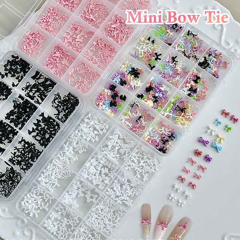 12 Grids Colorful Bowknot Set  - Resin Art Accessories ulasan dan harga