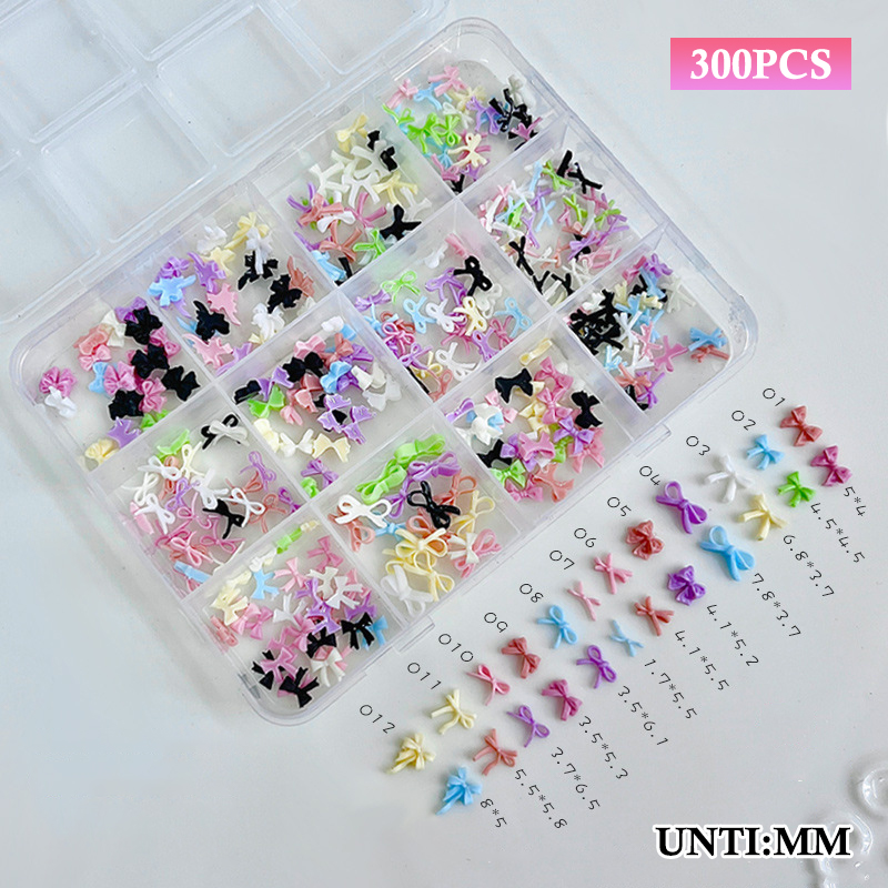 12 Grids Colorful Bowknot Set  - Resin Art Accessories ulasan dan harga