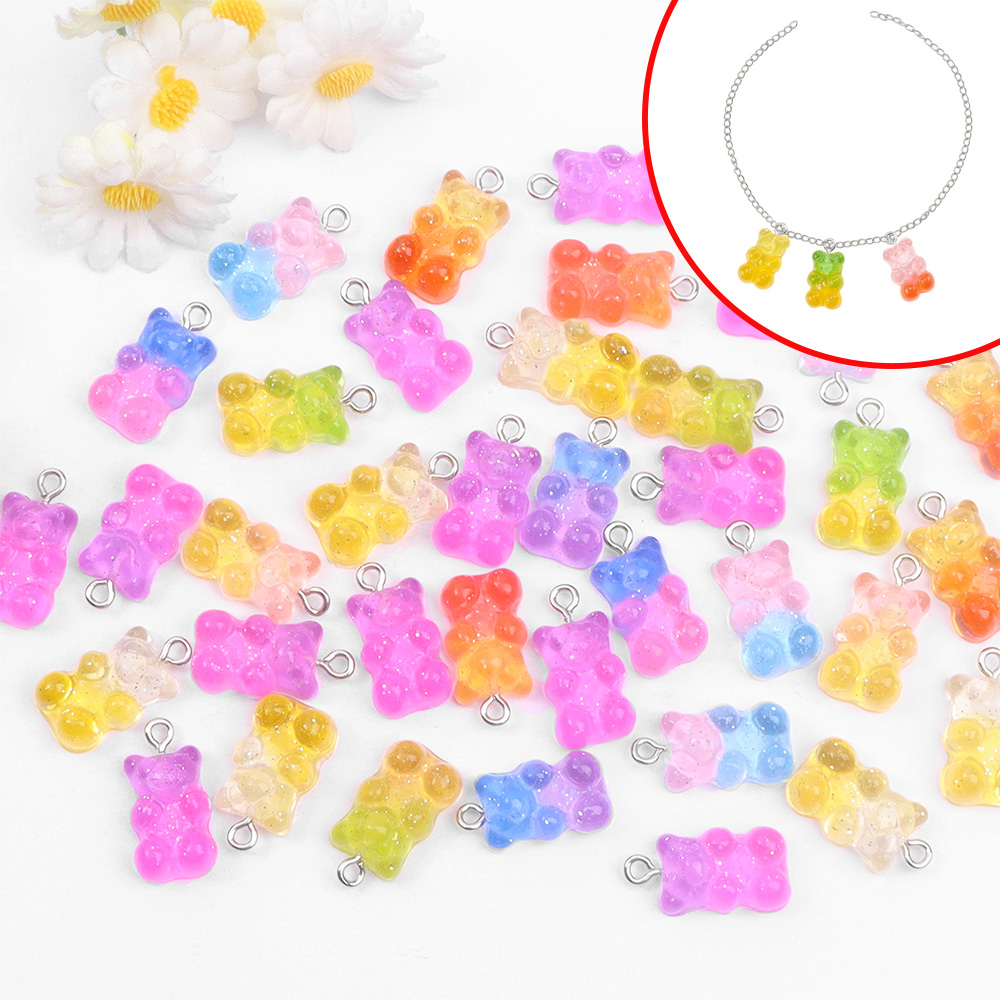 60pcs Dual Color Resin Bear Sh - Resin Art Accessories ulasan dan harga
