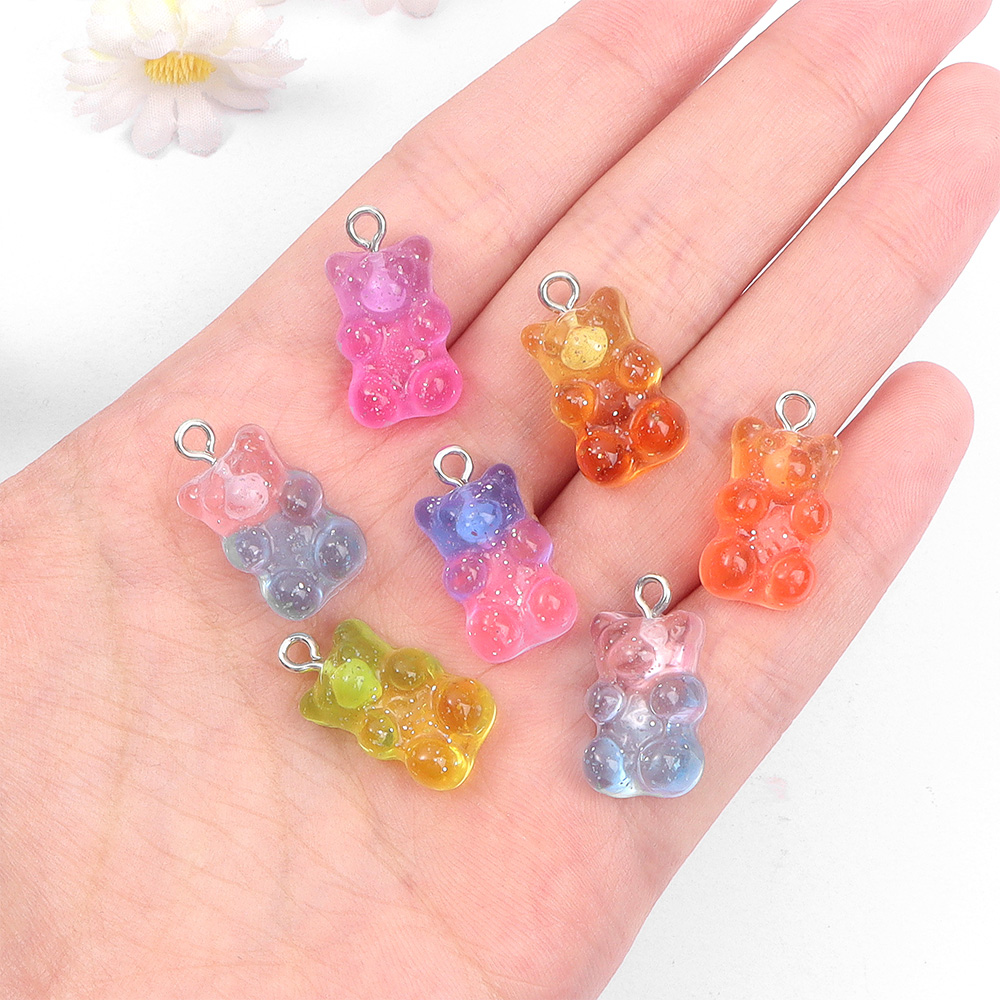 60pcs Dual Color Resin Bear Sh - Resin Art Accessories ulasan dan harga