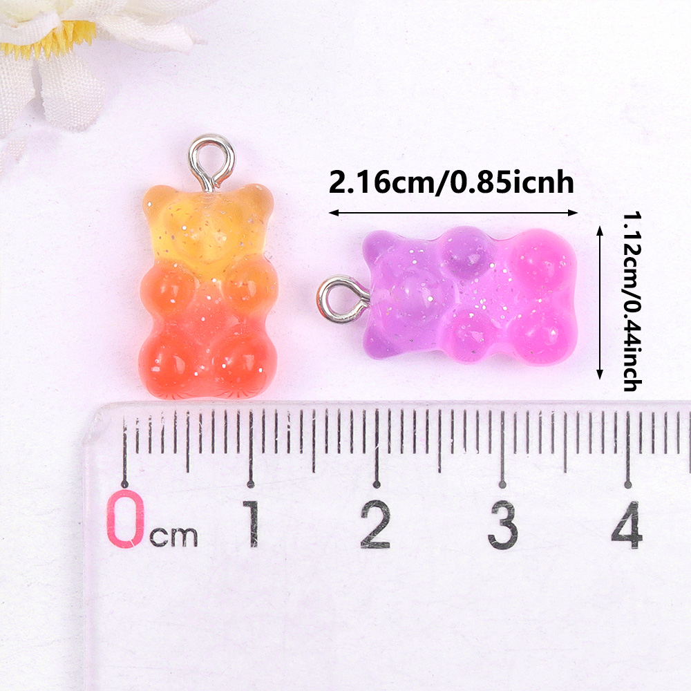60pcs Dual Color Resin Bear Sh - Resin Art Accessories ulasan dan harga