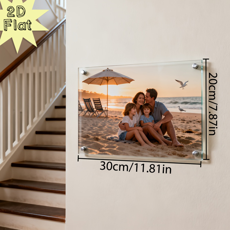 1Pc Custom Family Photo Acryli - Resin Art For Anniversary Gift ulasan dan harga