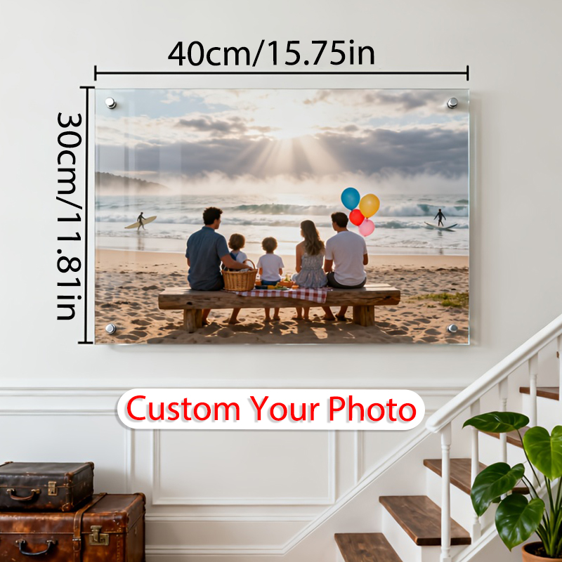 1Pc Custom Family Photo Acryli - Resin Art For Anniversary Gift ulasan dan harga
