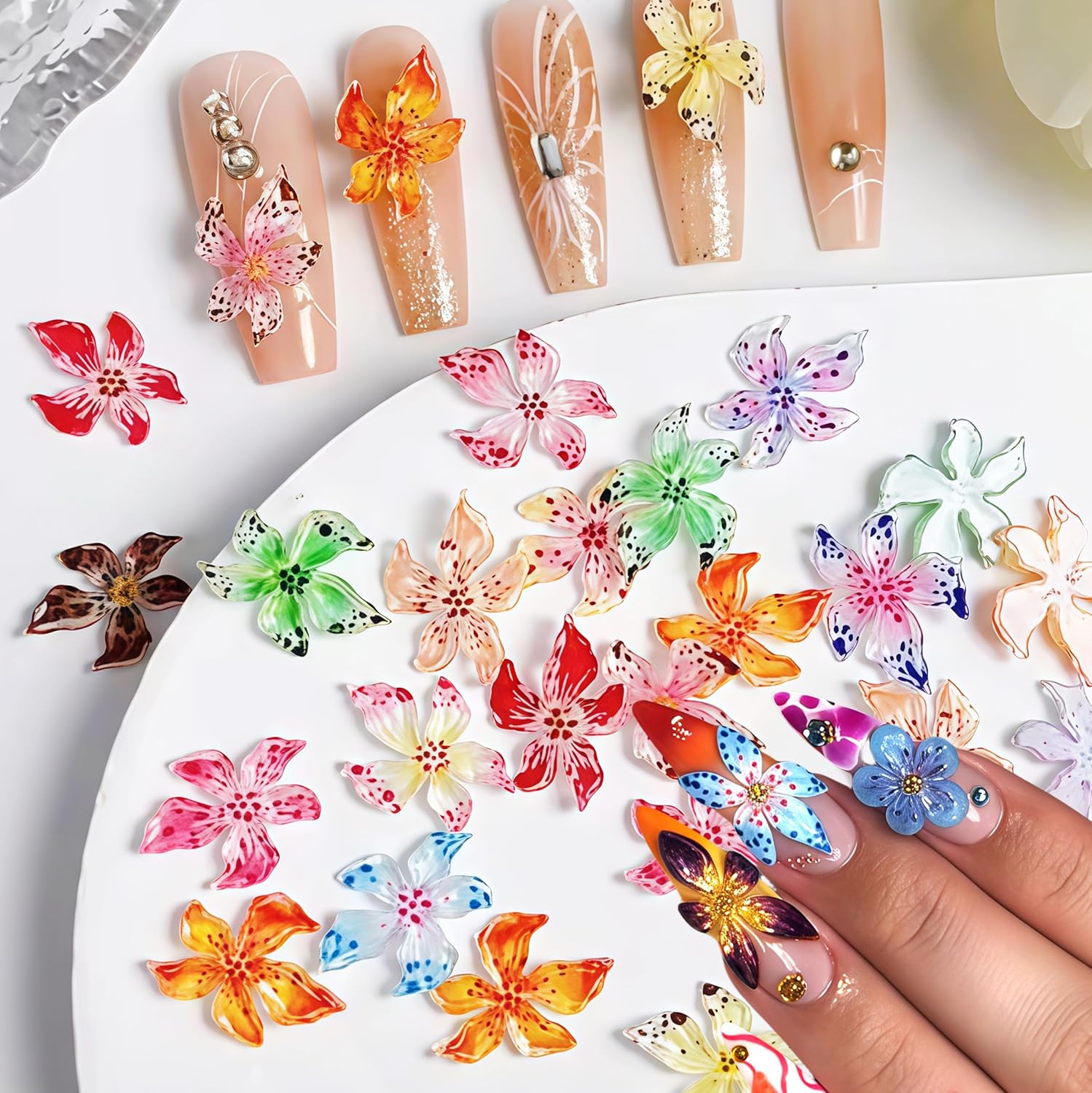 20/40/60/80pcs Ice Crystal Flo - Resin Art Rose Petals ulasan dan harga
