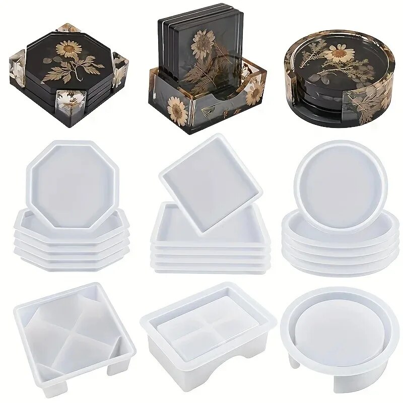 Coaster Resin Molds Set Includ - Resin Art Case ulasan dan harga