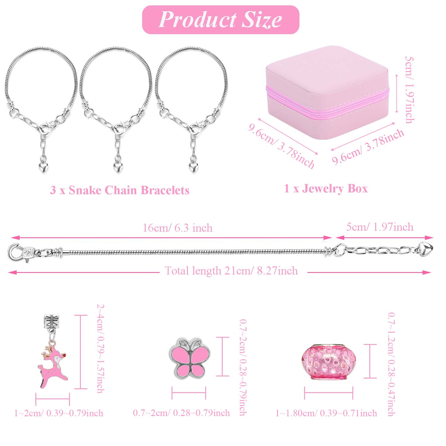 68pcs pink beaded jewelry set, - Resin Art Jewelry Kit ulasan dan harga