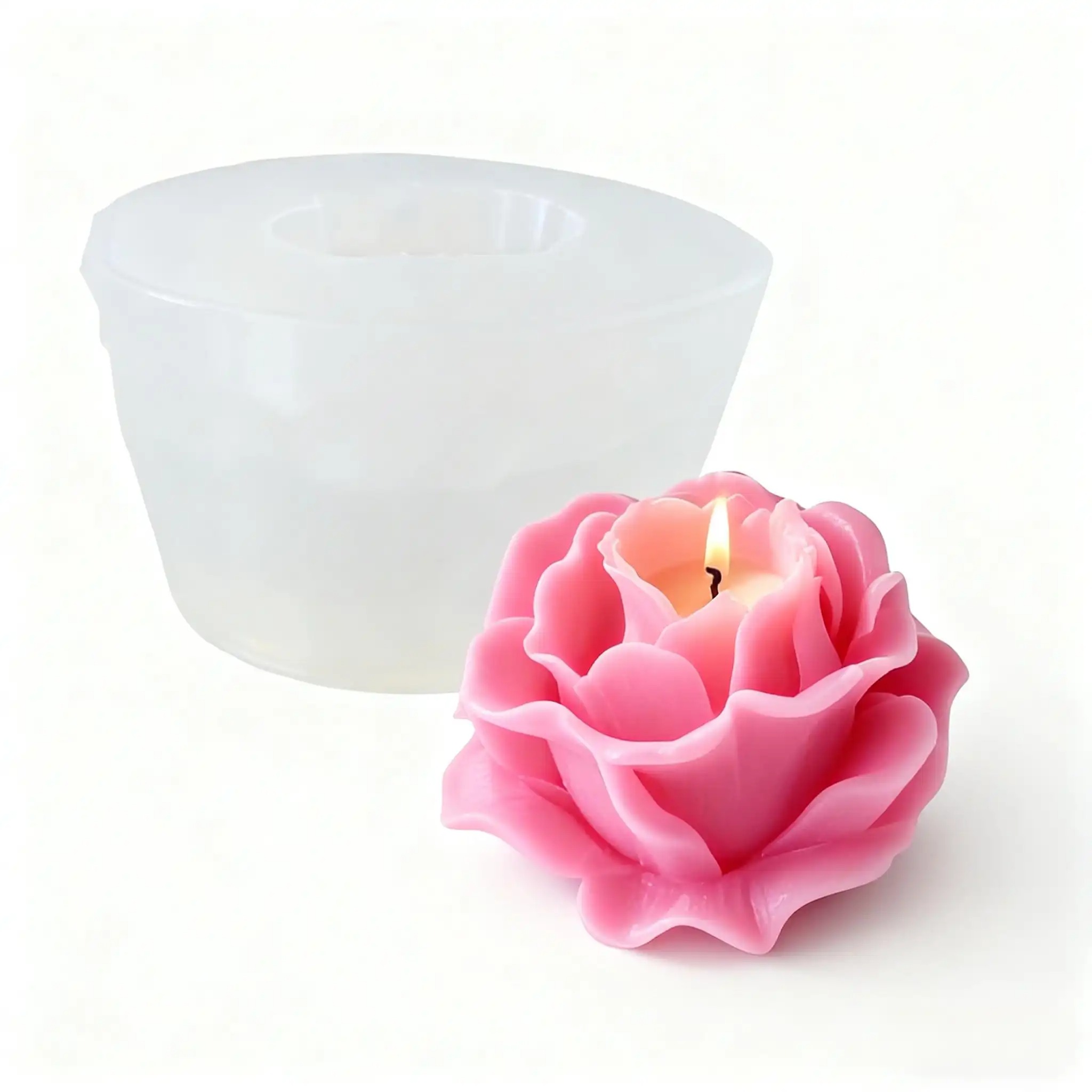1 Piece 3D Elegant Rose Silico - Resin Art Rose Petals ulasan dan harga