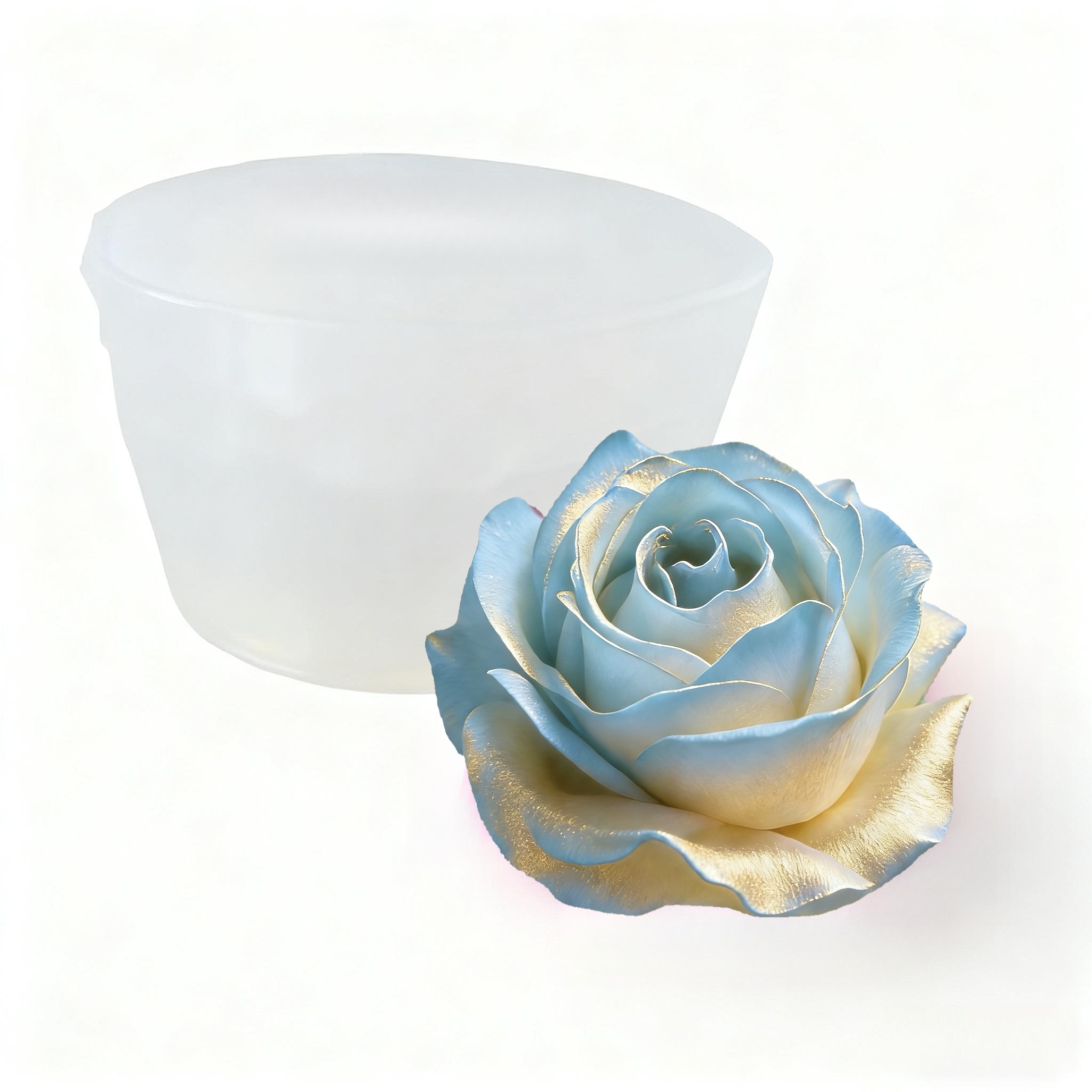 1 X 3D Elegant Rose Silicone M - Resin Art Rose Petals ulasan dan harga
