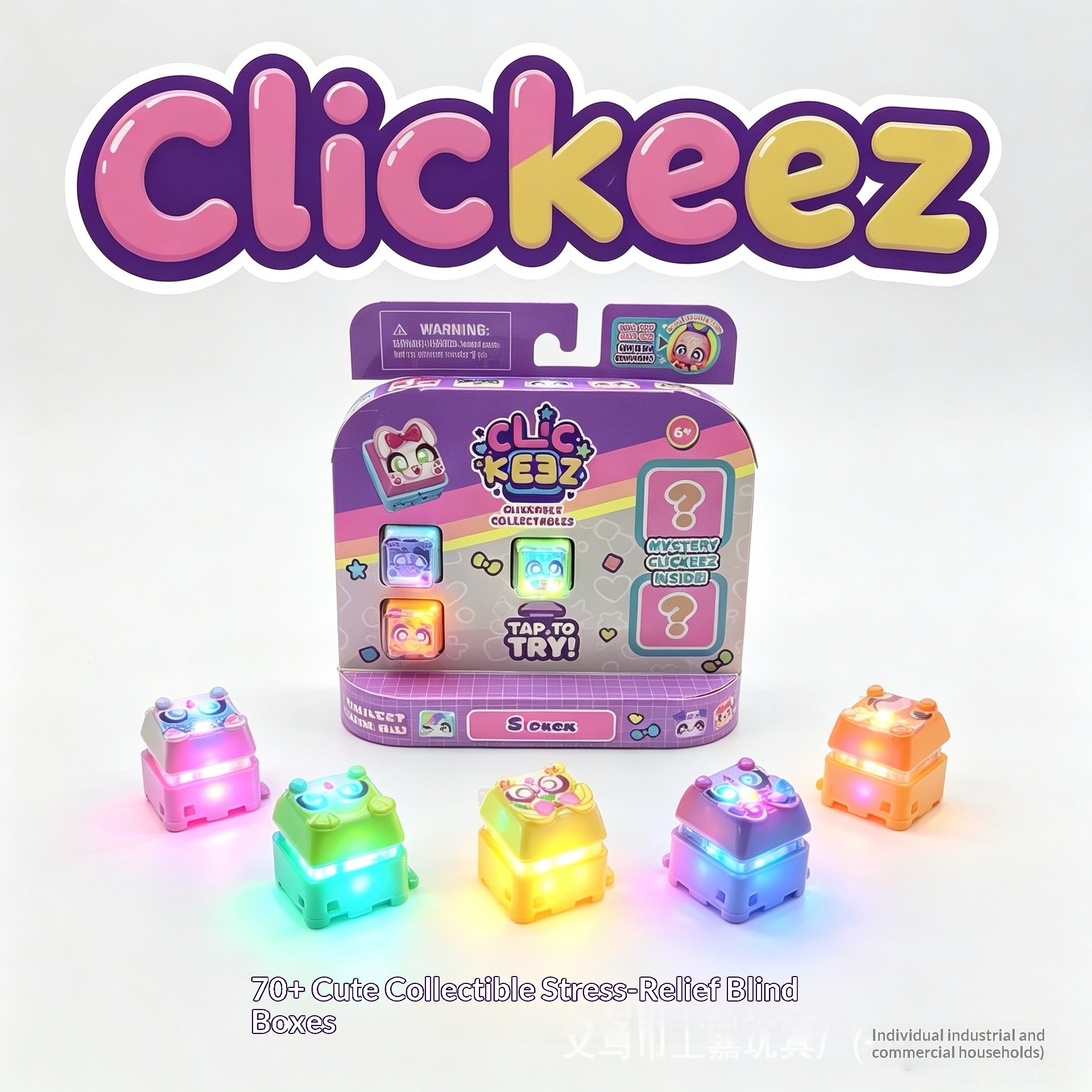 Clickeez Fidget Keycap Keychai - Resin Art Keychain ulasan dan harga