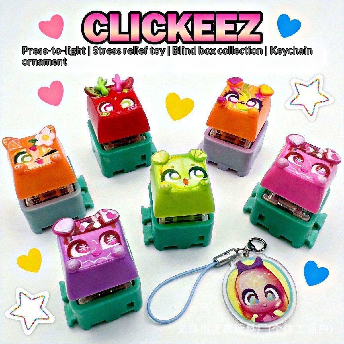 Clickeez Fidget Keycap Keychai - Resin Art Keychain ulasan dan harga