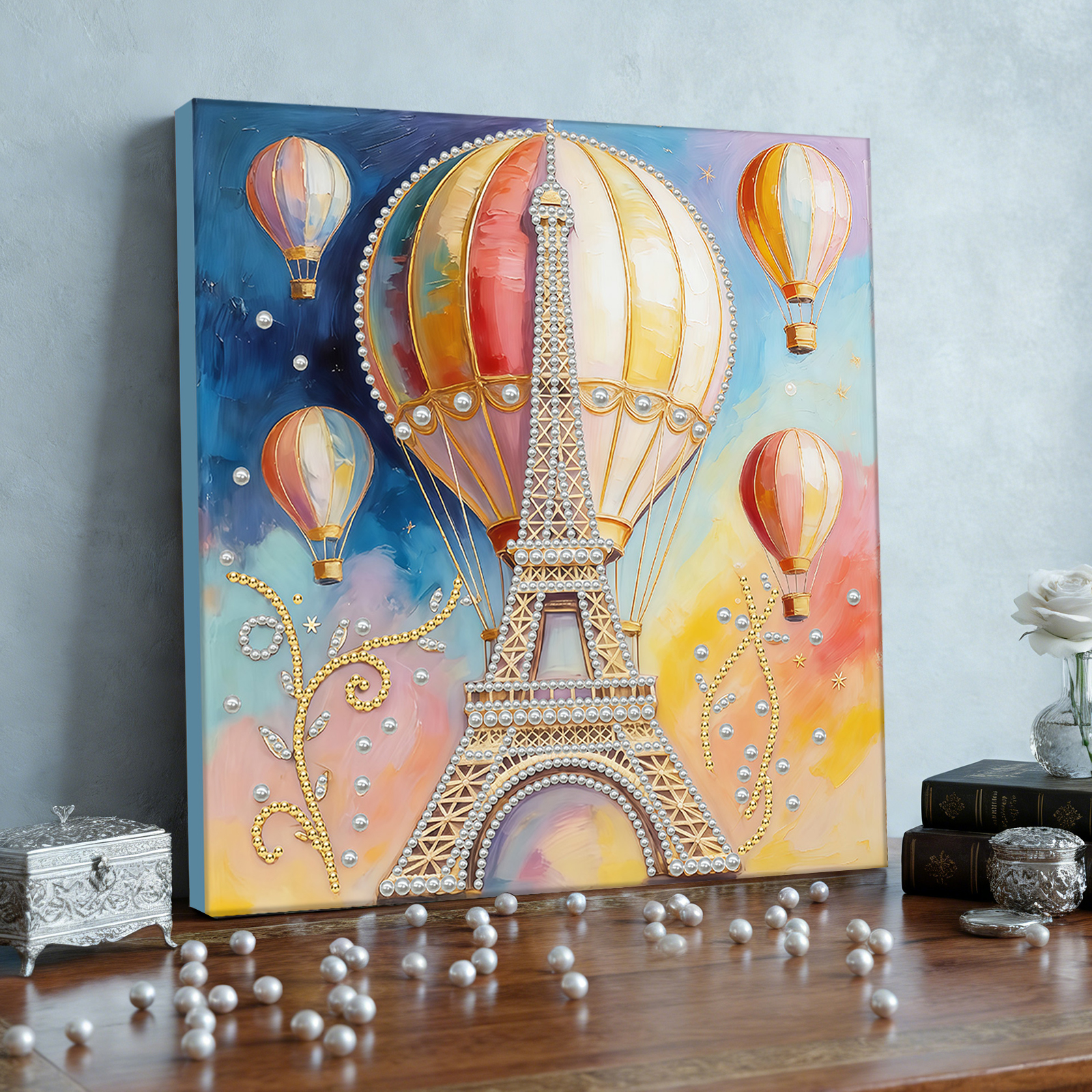 DIY Pearl Gem Paintings Pictur - Resin Art Frame ulasan dan harga