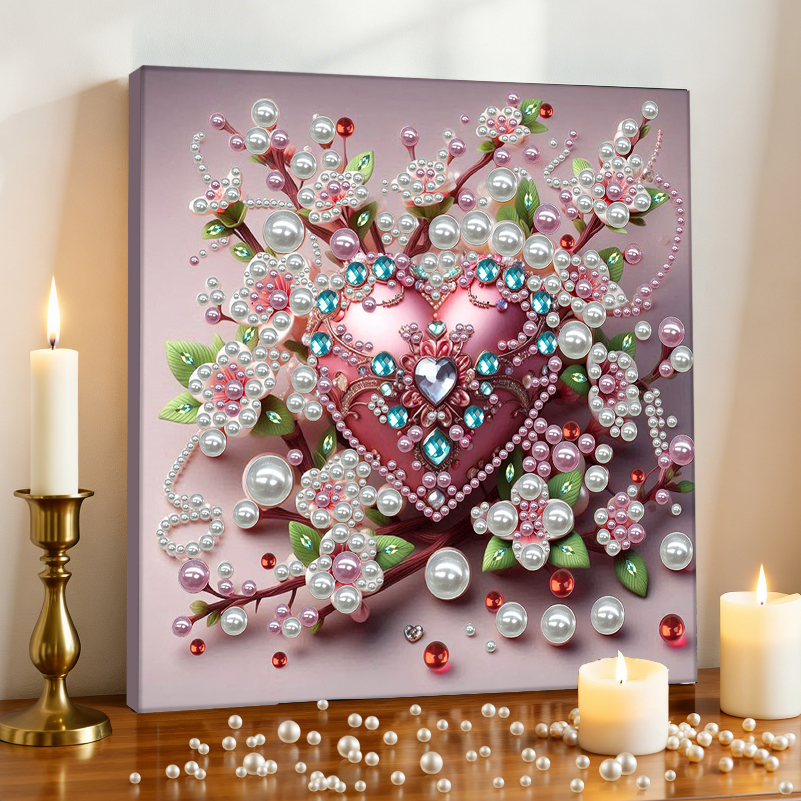 DIY Pearl Gem Paintings Pictur - Resin Art Frame ulasan dan harga