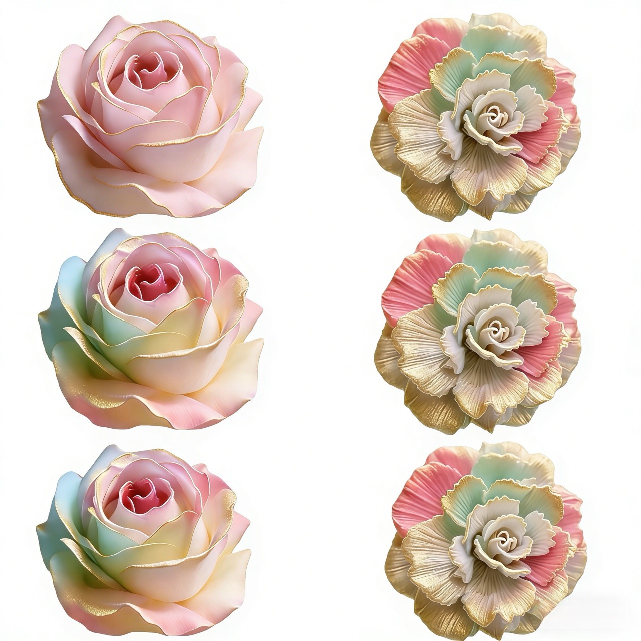 2-Piece 3D Rose and Elegant Ca - Resin Art Rose Petals ulasan dan harga