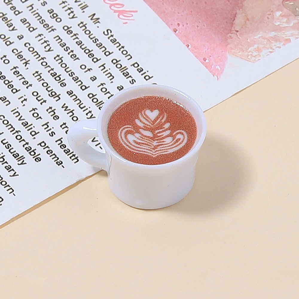 10pcs Love Heart Coffee Cup Re - Resin Art Keychain ulasan dan harga