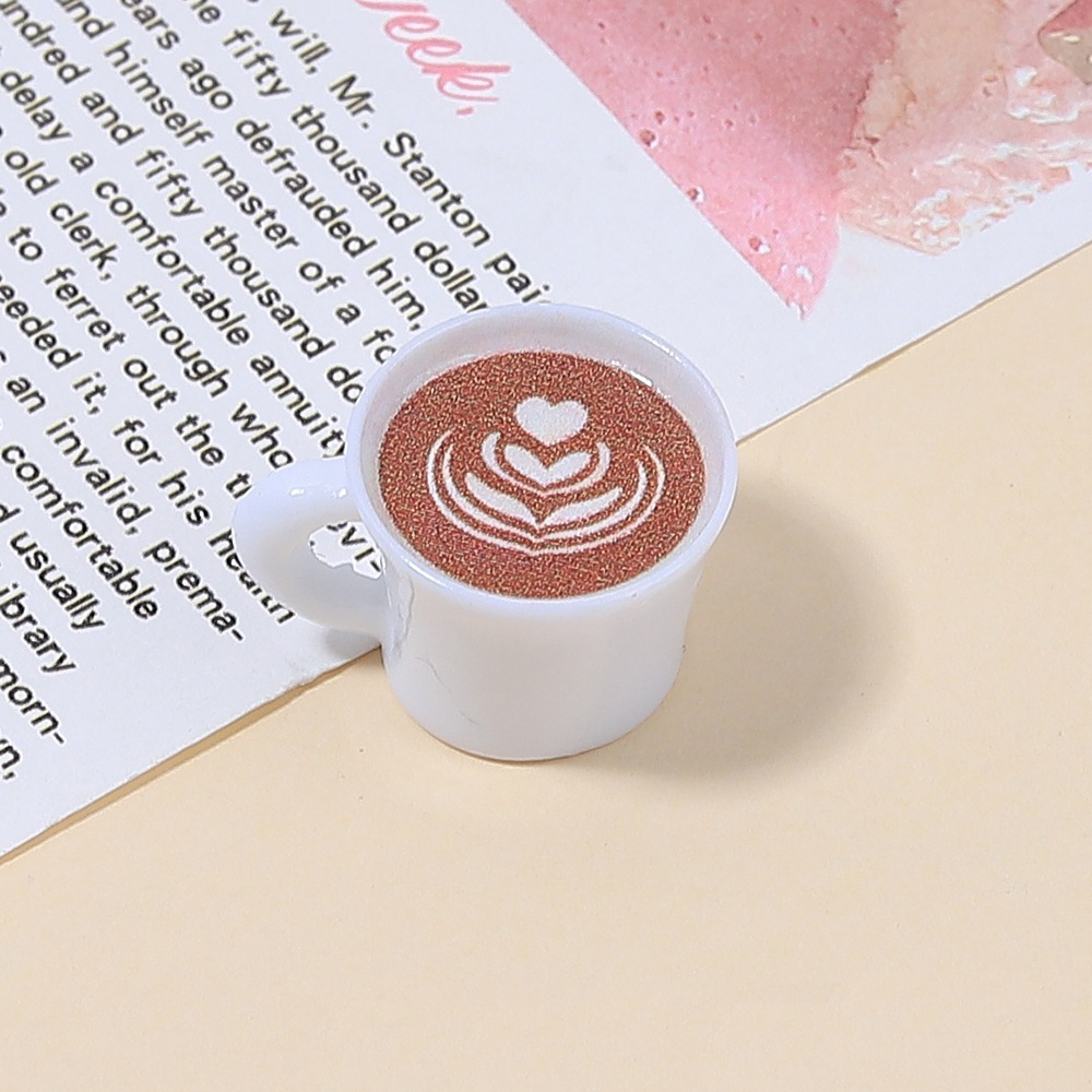 10pcs Love Heart Coffee Cup Re - Resin Art Keychain ulasan dan harga