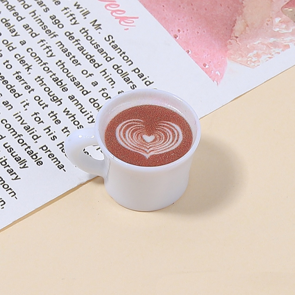 10pcs Love Heart Coffee Cup Re - Resin Art Keychain ulasan dan harga