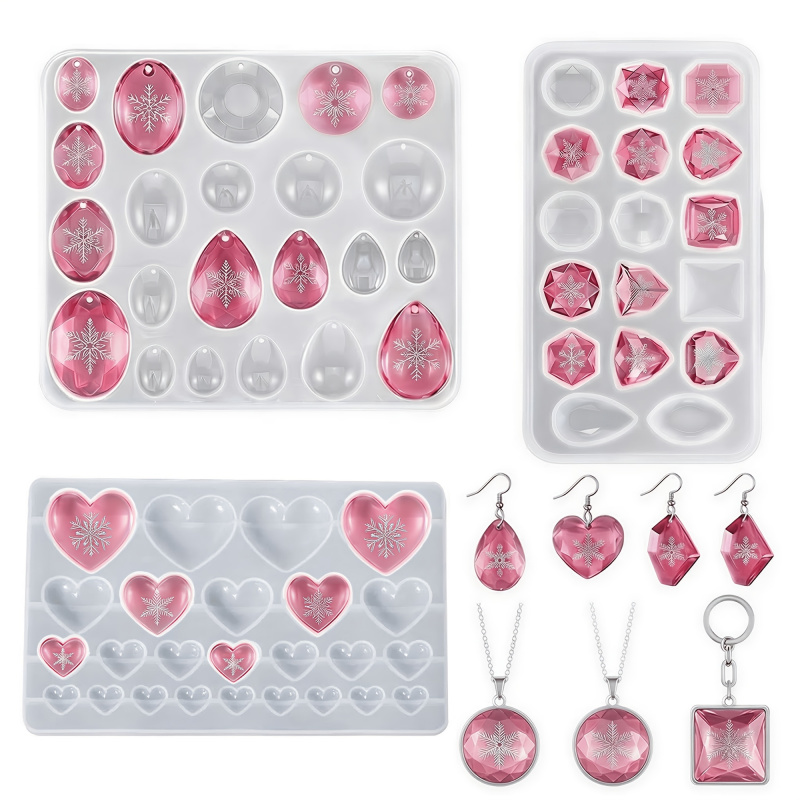 3Packaged Gemstone Silicone Mo - Resin Art Heart ulasan dan harga