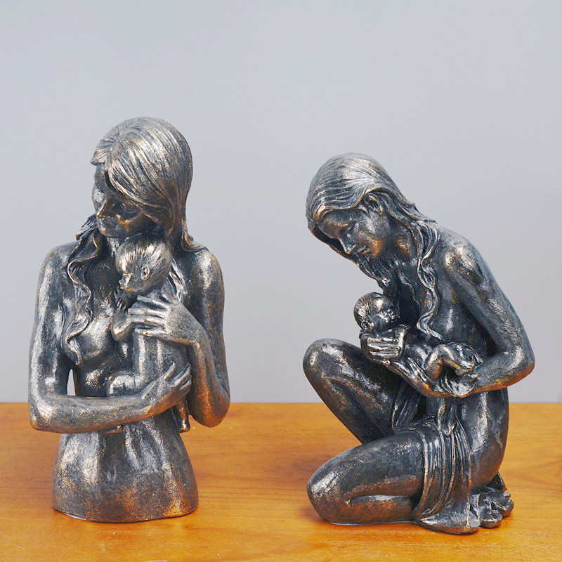 Mother Child Resin Sculpture H - Resin Art For Anniversary Gift ulasan dan harga