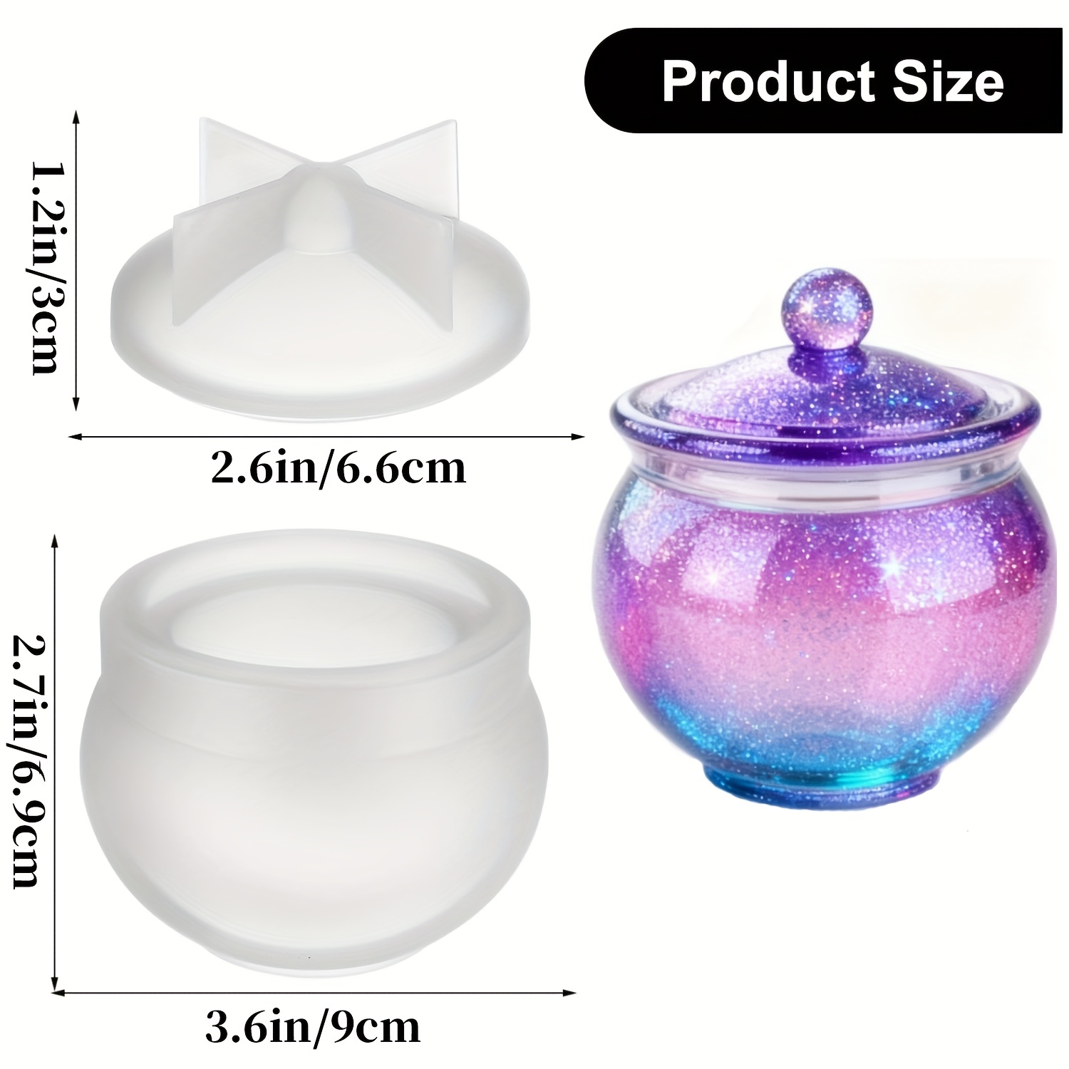 1 set of round resin can molds - Resin Art Case ulasan dan harga