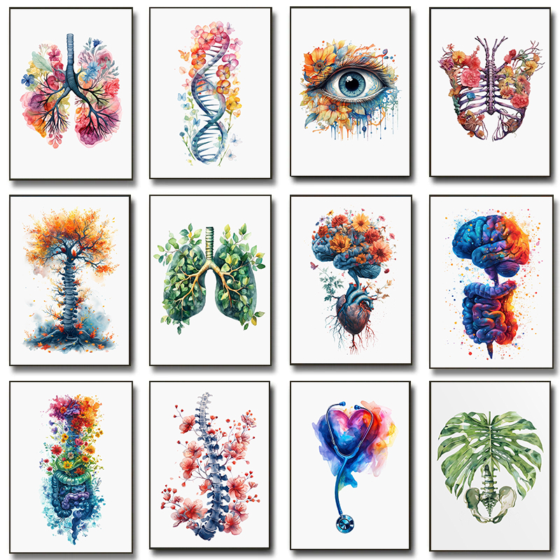 Anatomy Of Human Organs Poster - Resin Art Wall ulasan dan harga