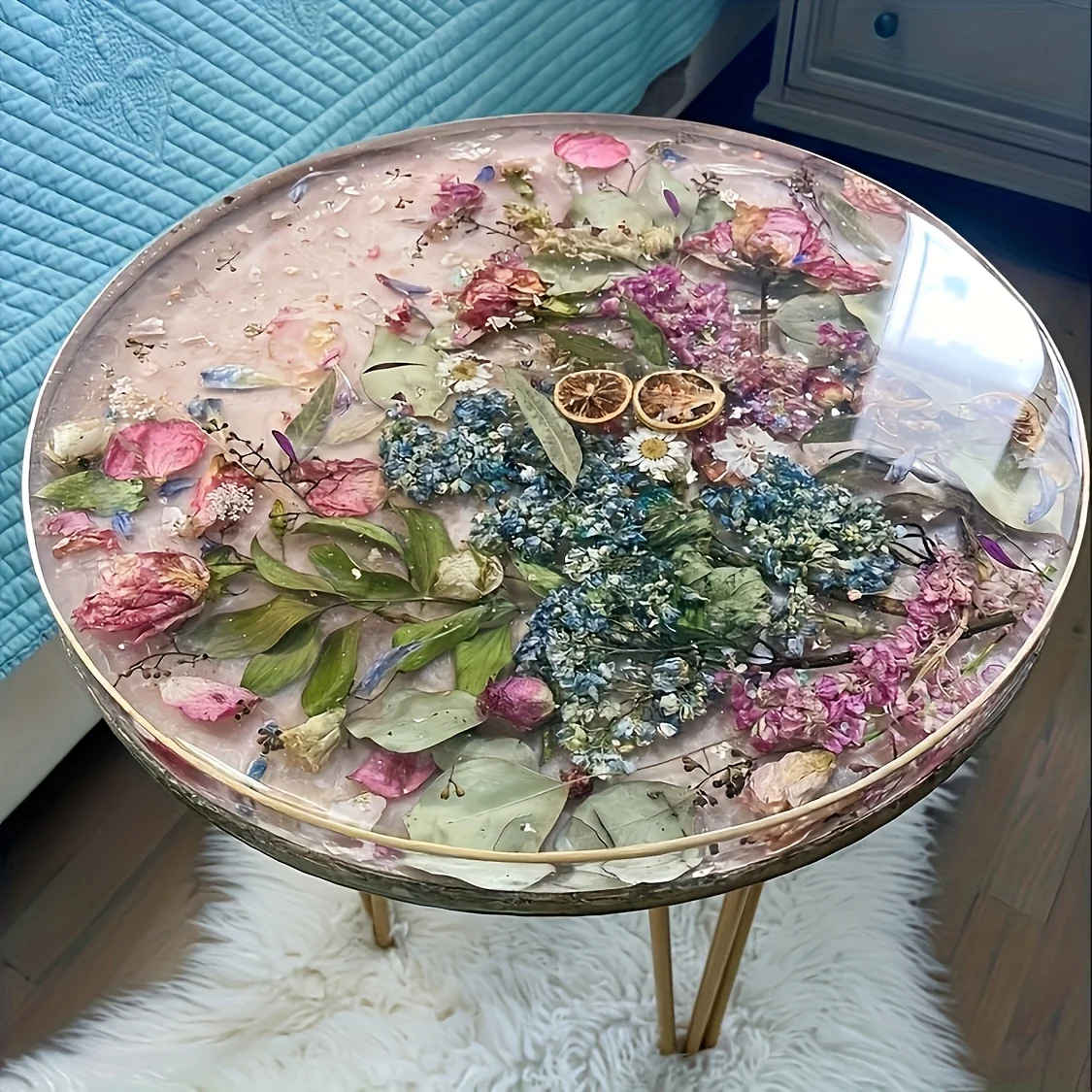 DIY Resin Round Table Silicone - Resin Art Tray ulasan dan harga