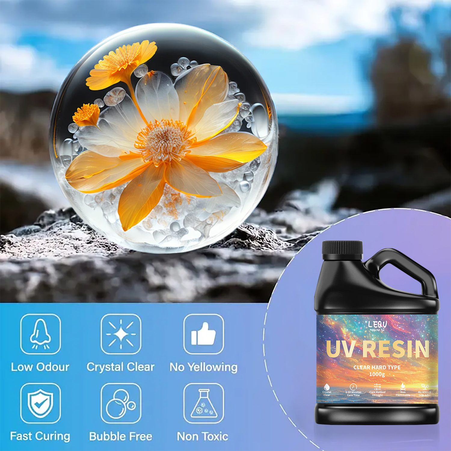 100/200/500/1000g UV Epoxy Res - Resin Art Accessories ulasan dan harga