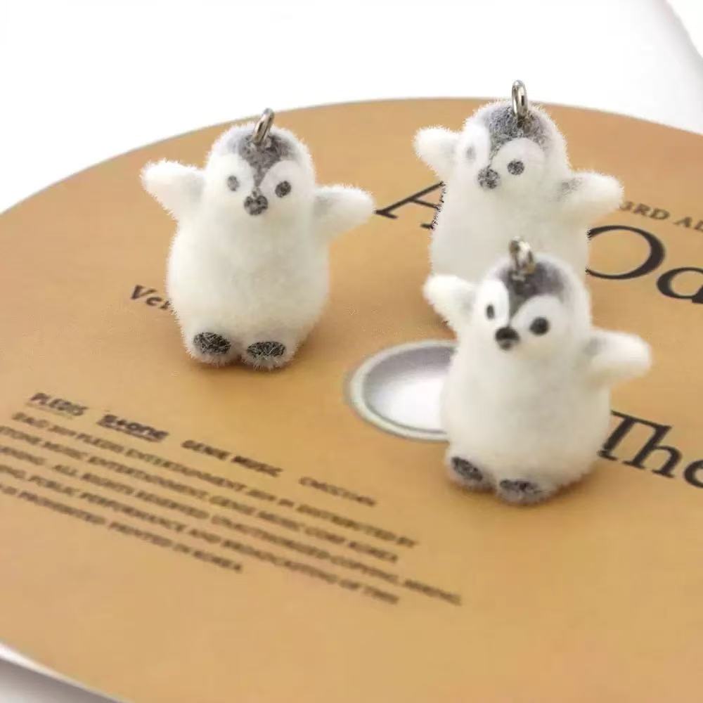 5pcs Flocking Small Penguin Re - Resin Art Keychain ulasan dan harga