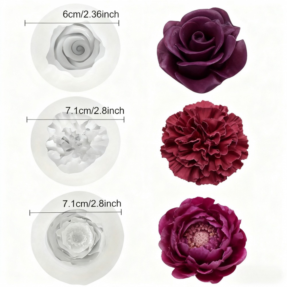 3-Piece Silicone Molds for Ros - Resin Art Rose Petals ulasan dan harga