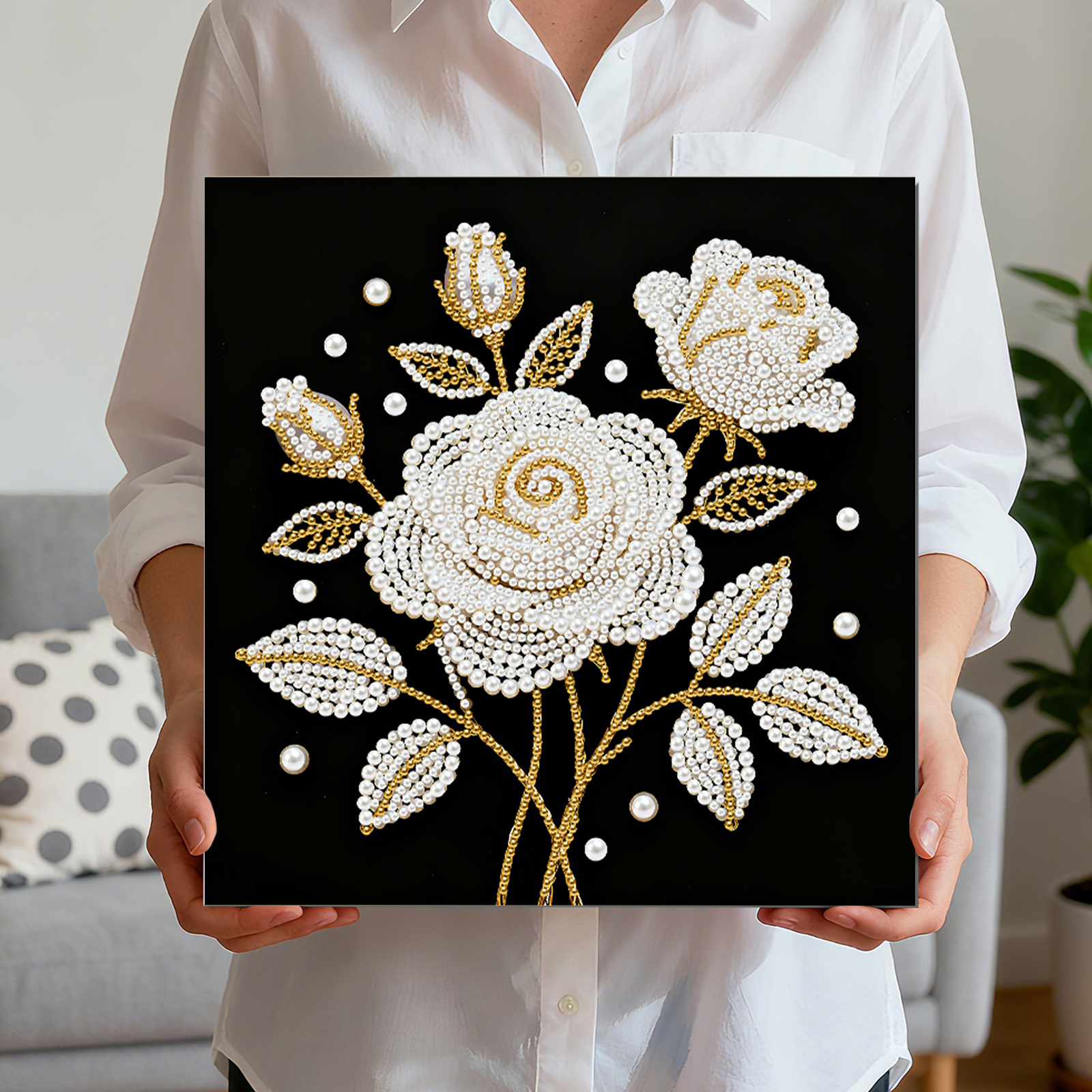Rose DIY Pearl Painting Kit fo - Resin Art Frame ulasan dan harga